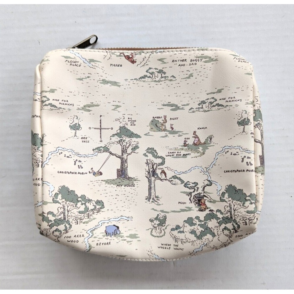 Disney Loungefly Zip Pouch Winnie‎ the Pooh Hundred Acre Wood Map